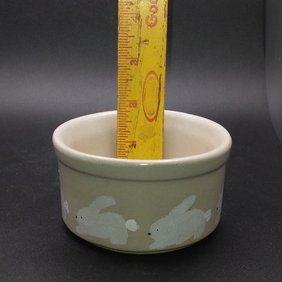 Robinson Ransbottom Handpainted Rabbits Stoneware Small Crock 2 Inch Spring - Picture 7 of 12